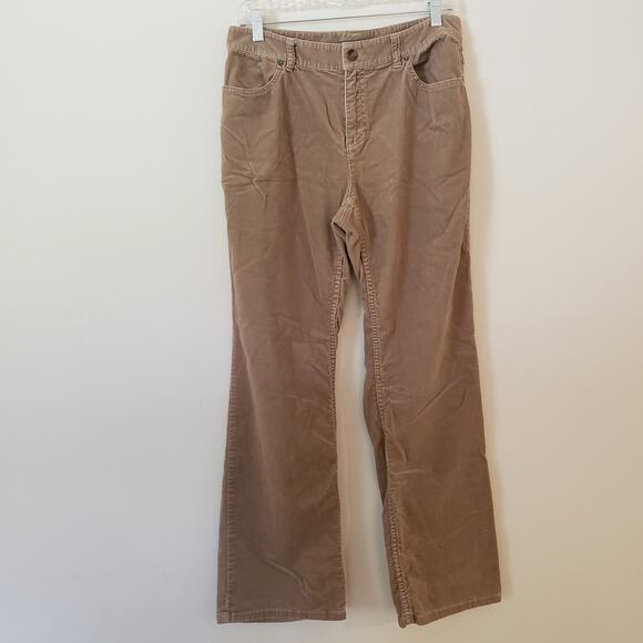 Liz Claiborne Mid-rise Bootcut Corduroys Lightweight Tan Size 10R - Picture 1 of 5